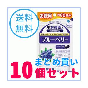 【10個セット】小林製薬の栄養補助食品　ブルーベリー　60粒（約60日分）