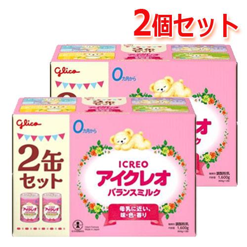 江崎グリコ アイクレオ バランスミルク 800g*2缶パック×2 : エナジー