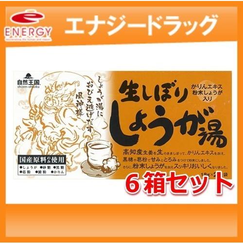 【6箱セット！】自然王国　生しぼり　しょうが湯　 18g×20包×6箱セット【送料無料】｜denergy2