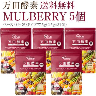 94 Off お得な5個セット 送料無料 万田発酵 万田酵素 Mulberry分包タイプ 2 5g 31包 5個セット