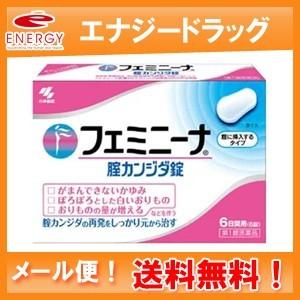 フェミニーナ 腟カンジダ錠 6錠 期間限定今なら送料無料 小林製薬 セルフメディケーション税制対象商品 メール便対応 第1類医薬品 送料無料