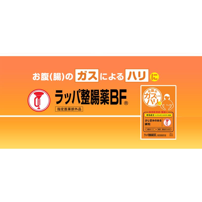 【大幸薬品】メール便　送料無料　ラッパ整腸薬BF24包 2個セット【指定医薬部外品】　個包装 細粒 便秘 軟便　オレンジパッケージ｜denergy｜05