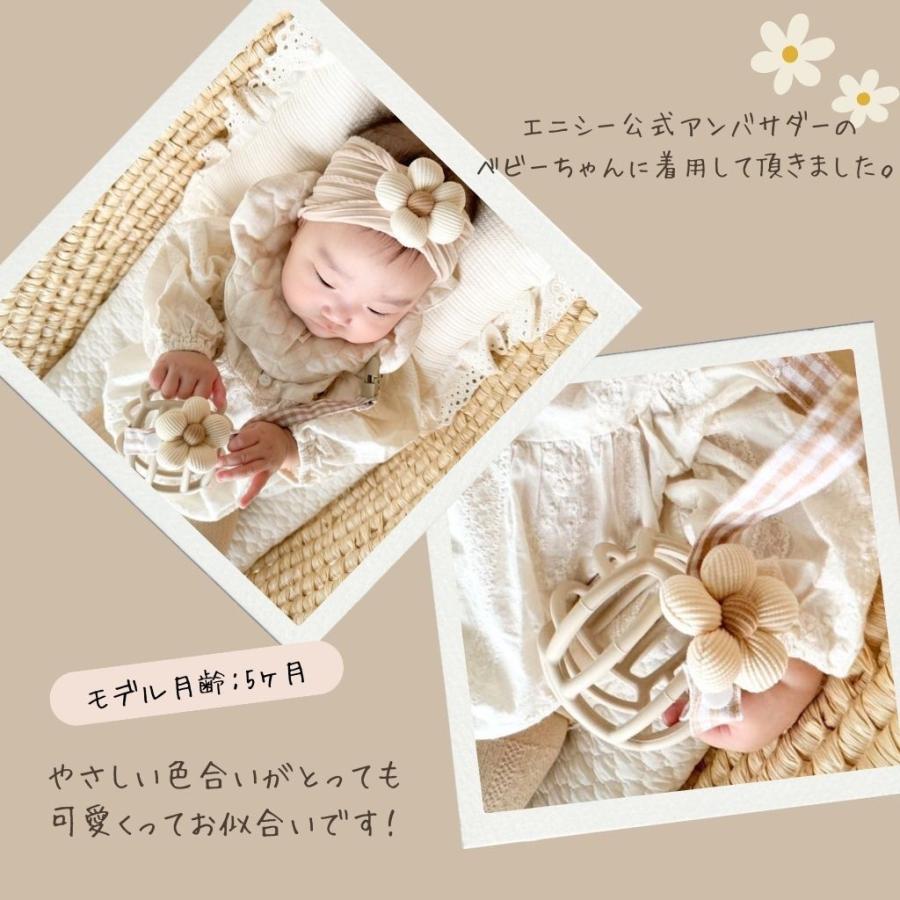 出産祝い お花モチーフヘアバンド＆マルチホルダー ボタニカル柄 4重