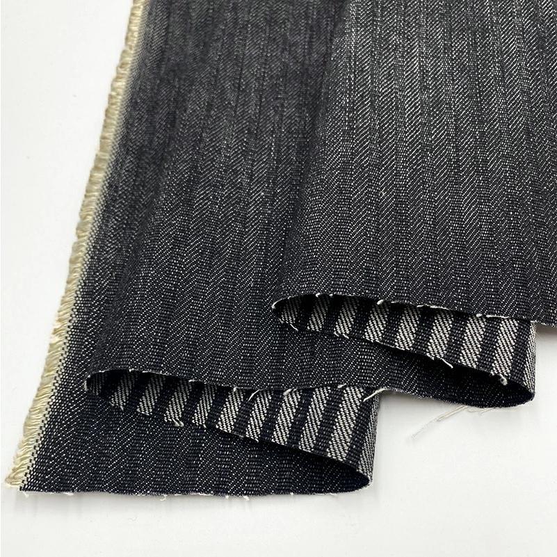 岡山デニム 昼夜ストライプブラックデニム 11オンス 綿100% デニム生地 井原デニム ハンドメイド | ブランド登録なし | 03