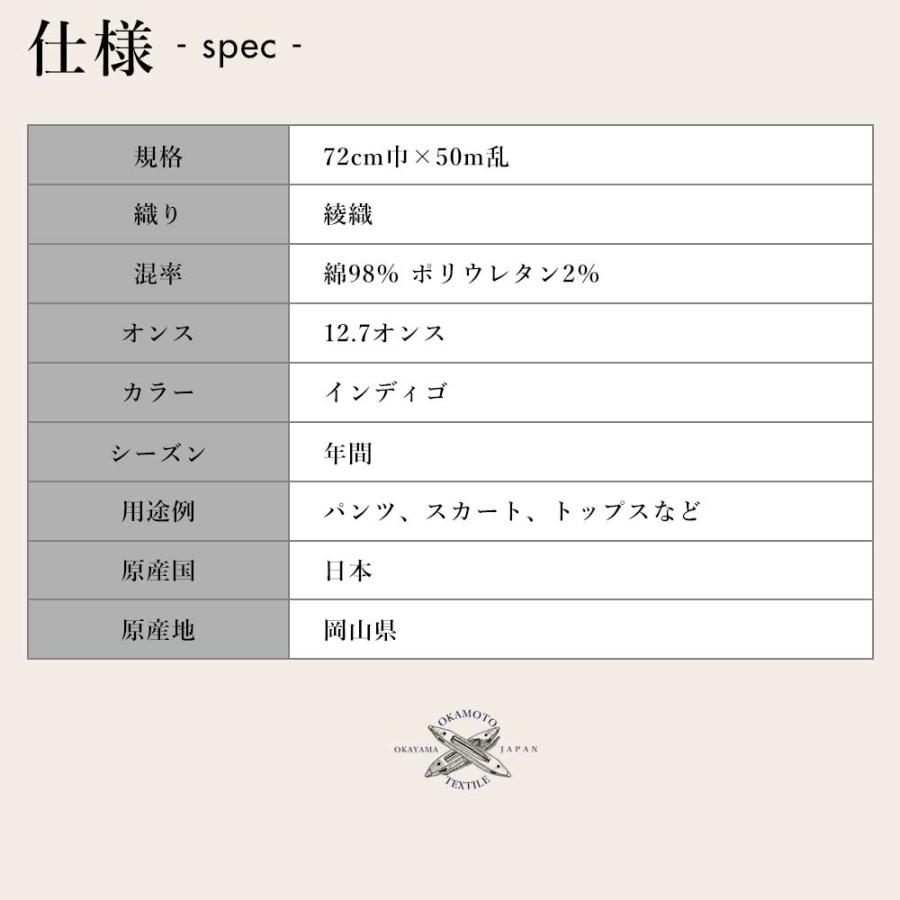 アウトレット デニム生地 セルビッチ セルヴィッチ 耳 ストレッチ 生地 布 ヴィンテージ 訳あり 日本製 岡山 | ブランド登録なし | 07