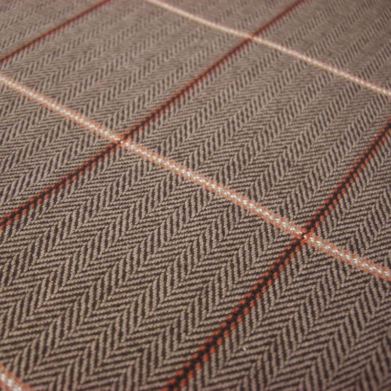 生地 岡山県産 ブラウン格子ヘリンボーン 8オンス 8oz 綿 コットン 100% ヘリンボーン | ブランド登録なし | 01