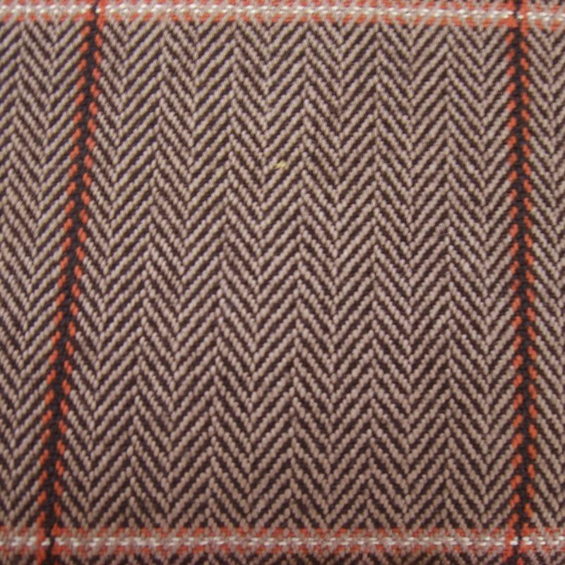 生地 岡山県産 ブラウン格子ヘリンボーン 8オンス 8oz 綿 コットン 100% ヘリンボーン | ブランド登録なし | 02