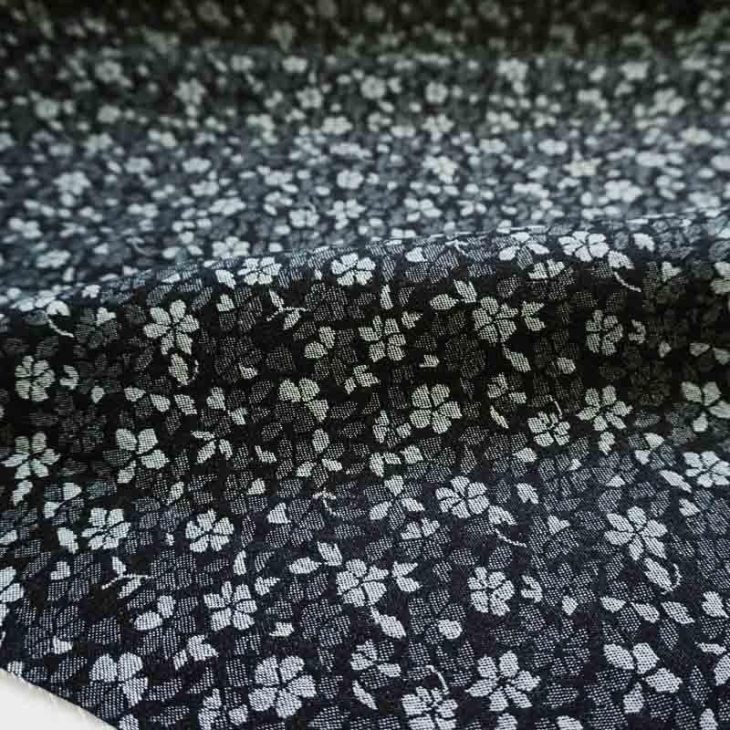 デニム 岡山デニム ジャガードフローラルデニム 8オンス 綿 コットン 100%デニム生地 岡山県産 ジーンズ ジャガード | ブランド登録なし