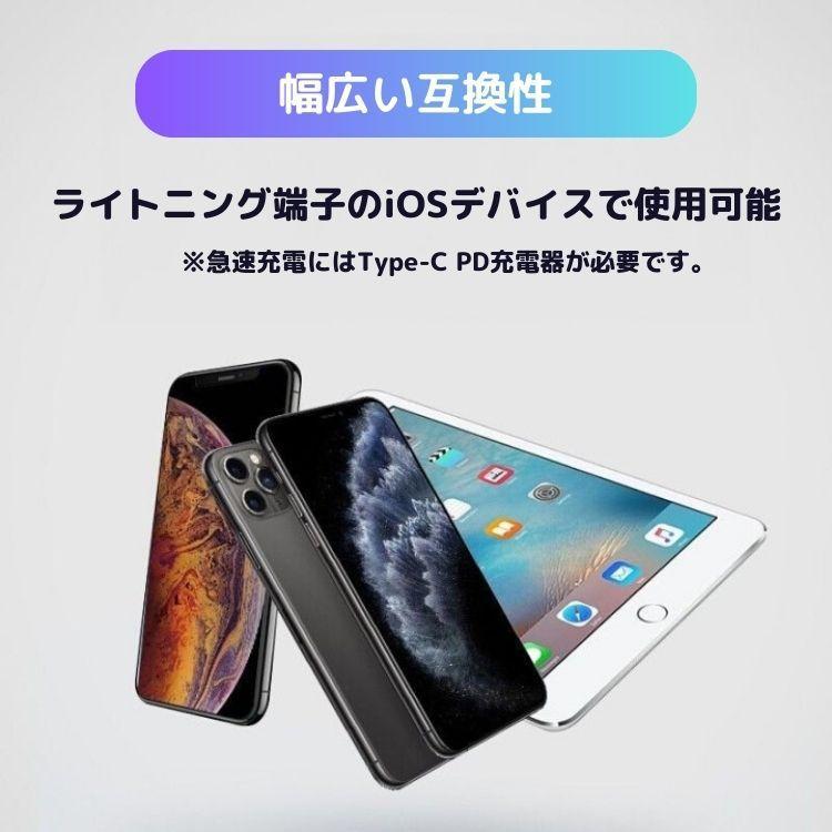 PD27W 急速充電ケーブル Type-C to Lightning 高耐久 iPhone iPad対応