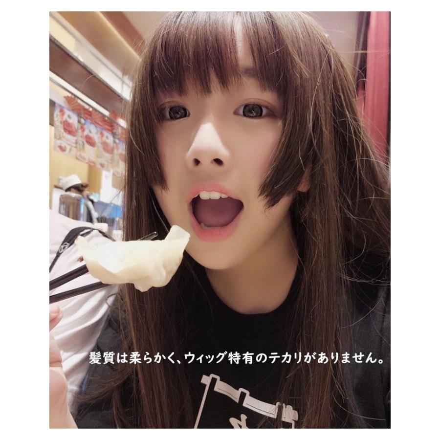 前髪ウィッグ 姫カット 厚め ぱっつん サイド付き ワンタッチ