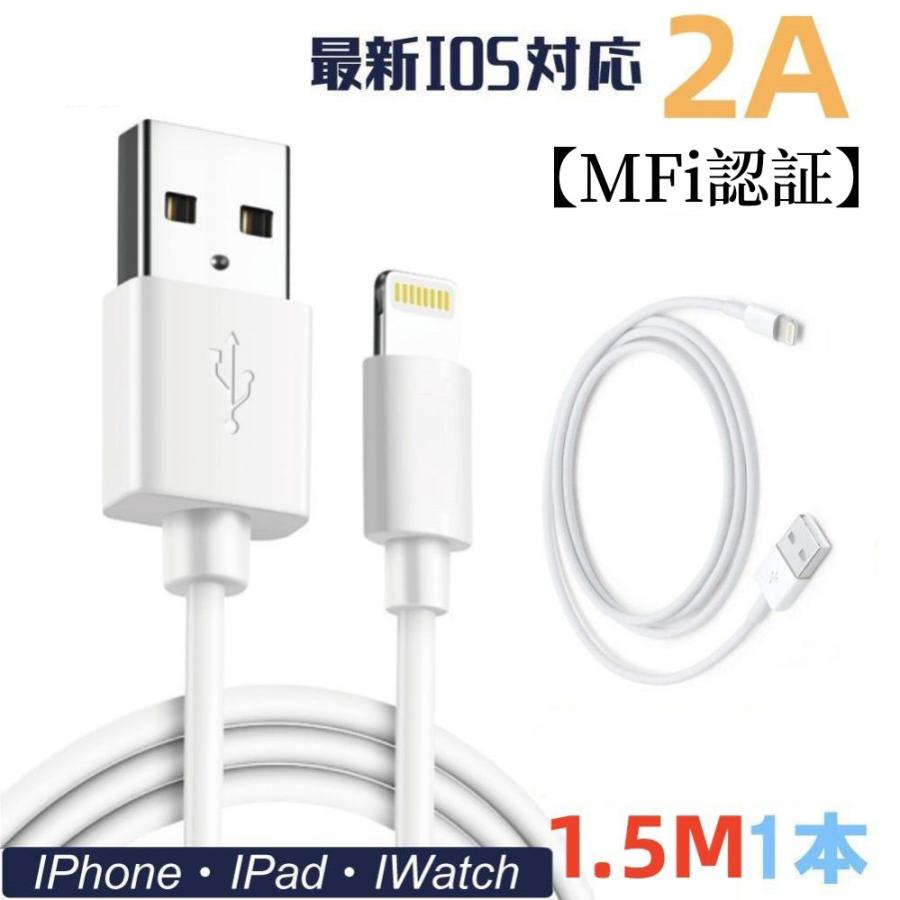 iPhone 充電ケーブル 充電器 コード 1.5m 急速充電 断線防止 強化素材