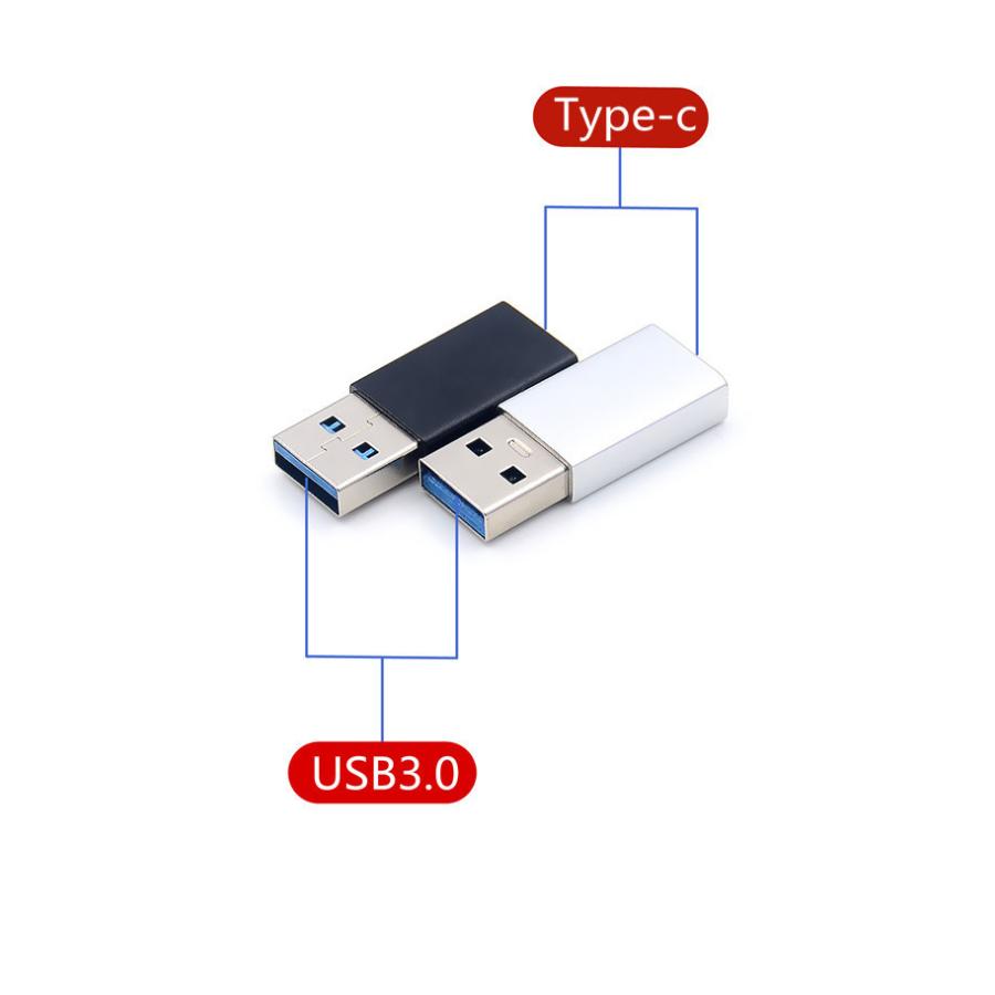 高速データ伝送 Type C to USB 3.0変換アダプタ 急速充電 小型 軽量 高耐久 合金製 ラップトップ、PC、充電器等対応｜denimstorm｜03