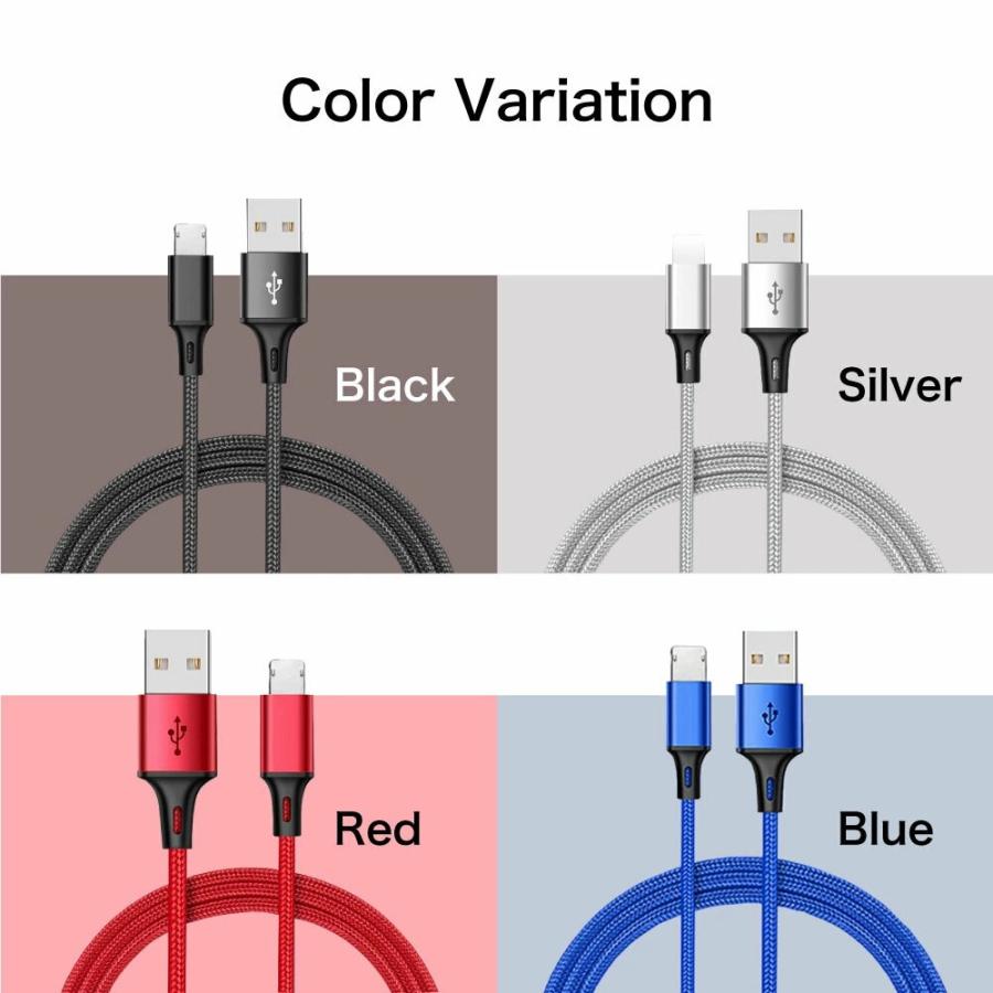 iPhone充電ケーブル 充電コード 1.5m 急速充電 断線防止 強化素材 高