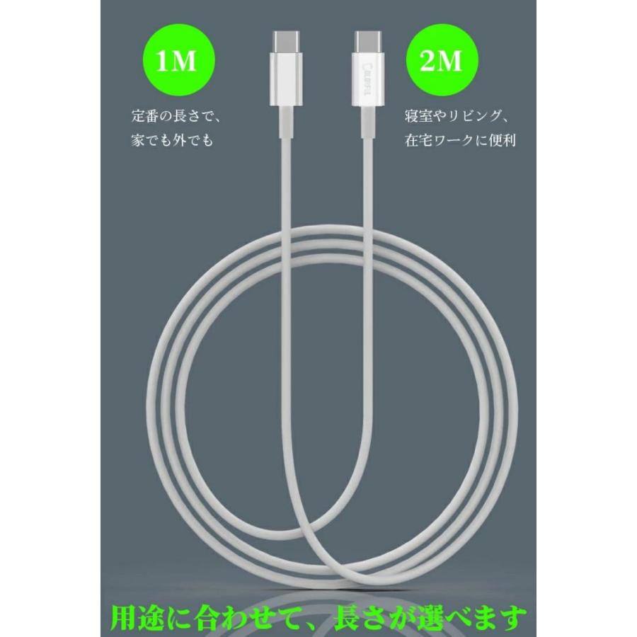 Type-C USB-C ケーブル 100W 5A充電 データ転送 急速充電 PD タイプC  スマホ ノートパソコン用 Type C機種対応 充電コード1m 2m｜denimstorm｜19