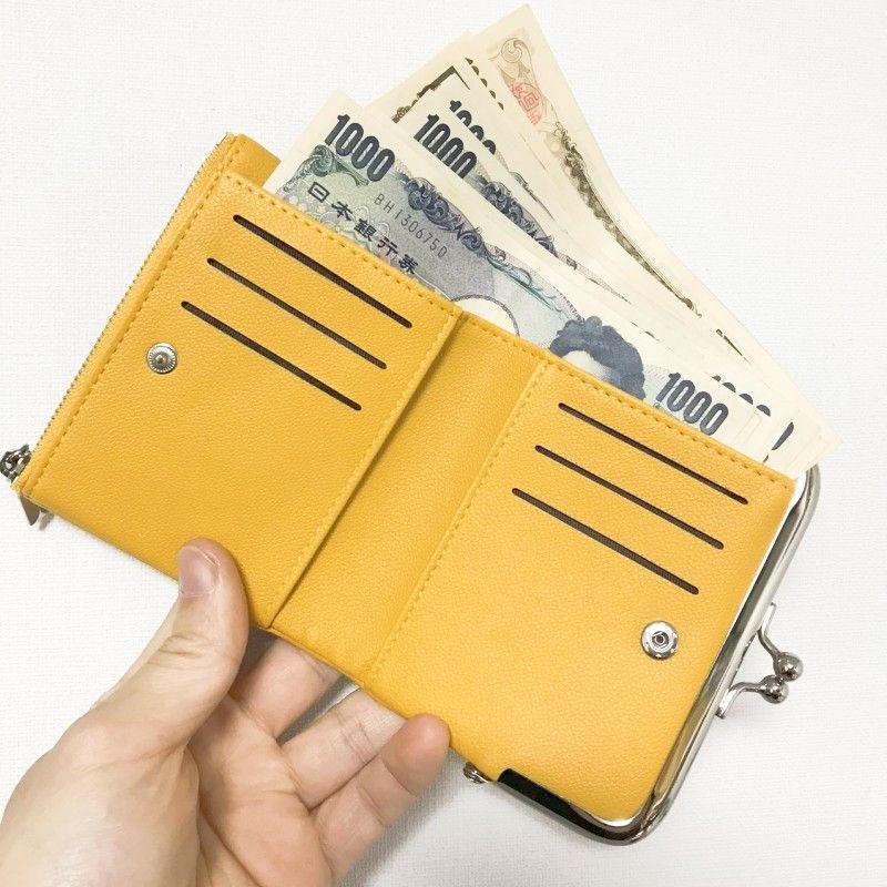 二つ折り財布 レディース がま口財布 コンパクト 財布レディース
