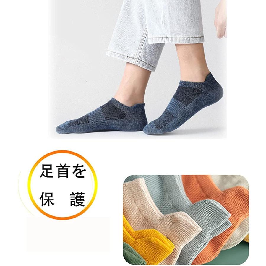 靴下 メンズ ソックス10足組靴下 メンズくるぶしソックス 薄手男性用コットン防臭蒸れにくい通気脱げない くるぶしを守る 24.5〜27.5cm |  | 09