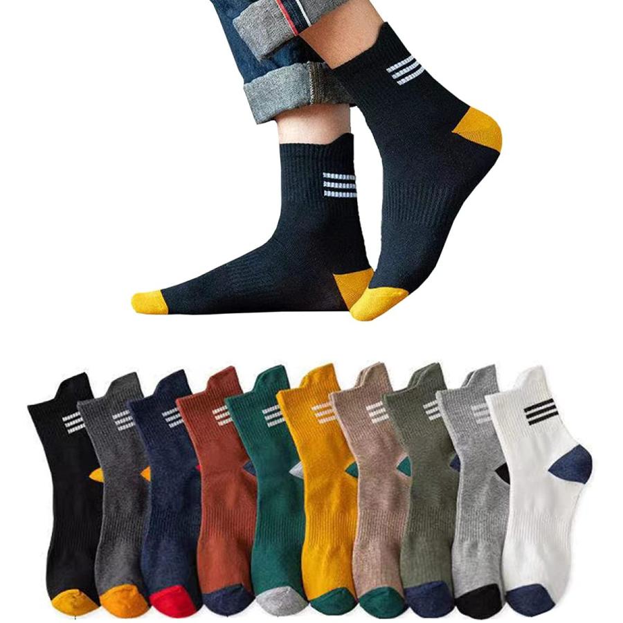 10足セット 靴下 メンズ ソックス ハイソックス 冬 暖かい10足セット 防寒保温スポーツおしゃれ