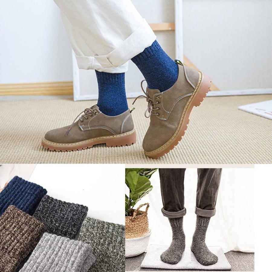 靴下メンズ 冬 おしゃれ くつした ウールソックス カジュアルソックス 厚手 吸汗防臭 暖かい靴下 男性用 綿 防寒 靴下24 5 28cm 定番人気 カジュアルソックス