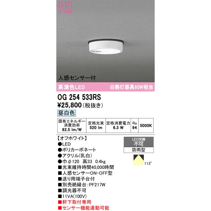 ODELIC（オーデリック） OG254533RS LEDポーチライト : でんきサロンま