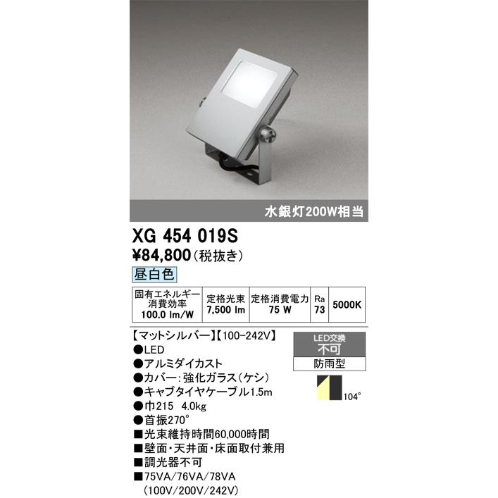 ODELIC（オーデリック） XG454019S LED投光器 : でんきサロンまてり