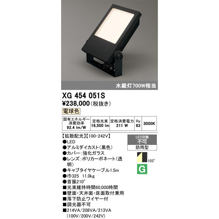 ODELIC（オーデリック） XG454051S LED投光器 : でんきサロンまてり