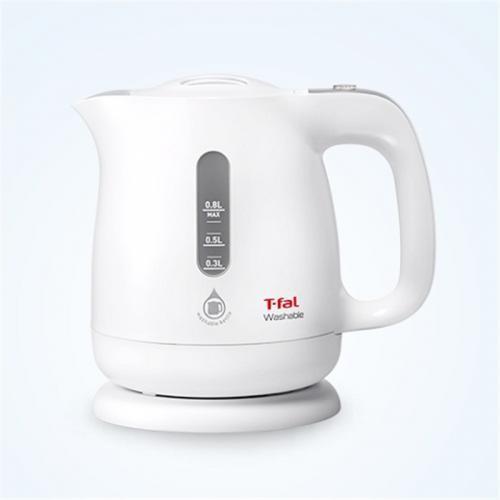 ティファール T-fal 電気ケトル 0.8L ウォッシャブル KO8001JP 〈KO8001JP〉｜denkichiweb