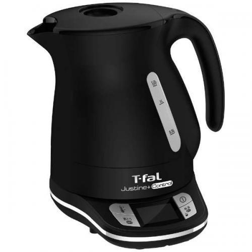 ティファール T-fal 電気ケトル ジャスティンプラスコントロール ブラック 1.2L KO7558JP 〈KO7558JP〉｜denkichiweb