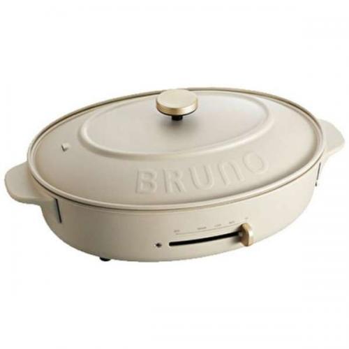 BRUNO（ブルーノ） オーバルホットプレート BRUNO crassy+ グレージュ
