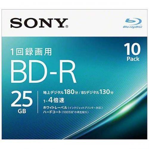 SONY 録画用BD-R 片面1層 25GB 10枚入 4倍速対応 10BNR1VJPS4 【SALE／37%OFF】 ソニー ついに再販開始