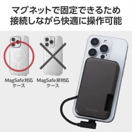 ELECOM（エレコム） 外付けポータブルSSD 500GB マグネット付き USB-C
