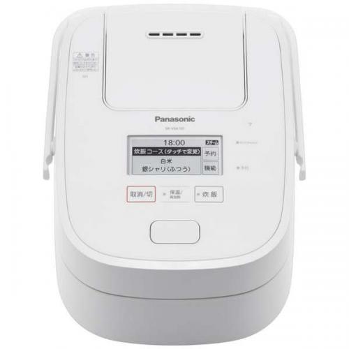 パナソニック Panasonic スチーム可変圧力IHジャー炊飯器 おどり炊き 5.5合炊き IoT対応　ホワイト SR-VSX101-W 〈SRVSX101-W〉