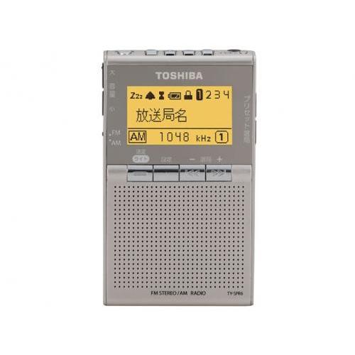 東芝 TOSHIBA 携帯ラジオ AM/FM 高音質ポケットラジオ LEDライト付き ワイドFM対応 TY-SPR6-N 〈TYSPR6-N〉｜denkichiweb