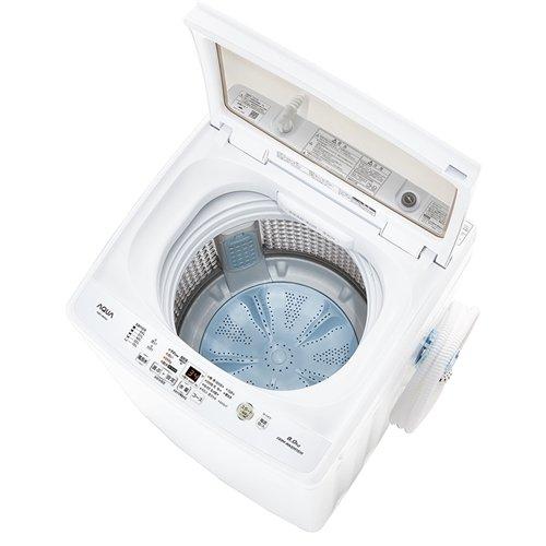 AQUA アクア インバーター全自動洗濯機8kg ホワイト AQW-V8M-W