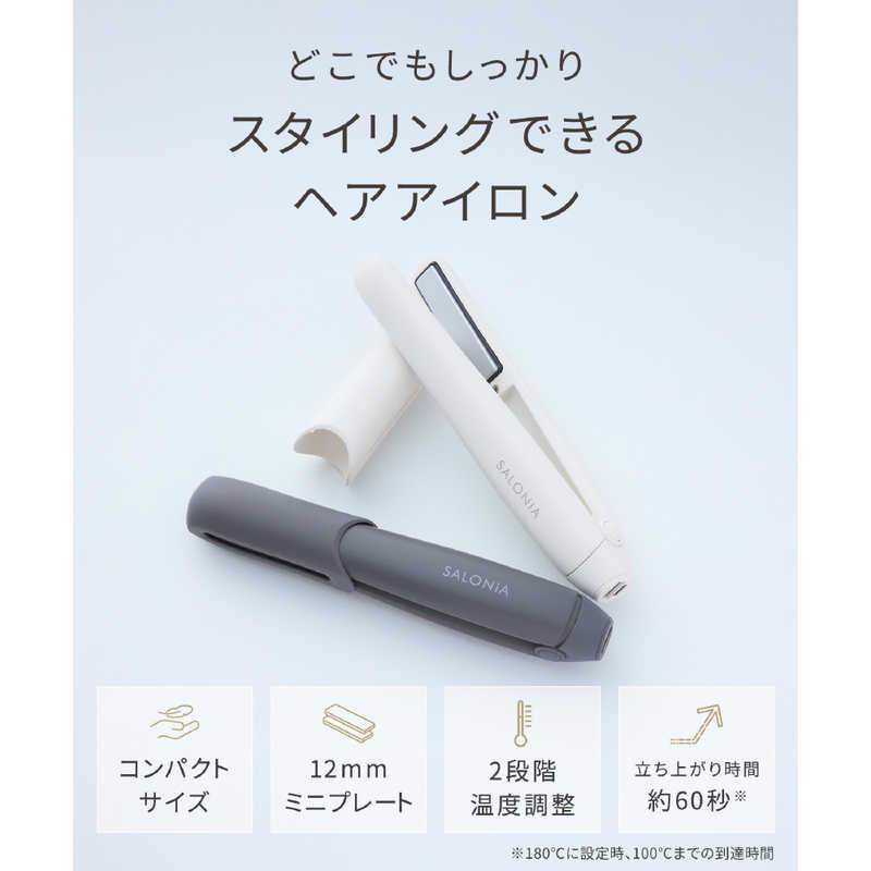 サロニア SALONIA コードレス ストレートヘアアイロン 12mm 140℃〜180