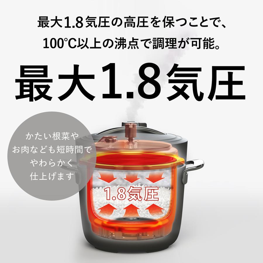 エーステージ A-Stage 電気圧力鍋2L Re・De ホワイト EPC01A-20WTの画像