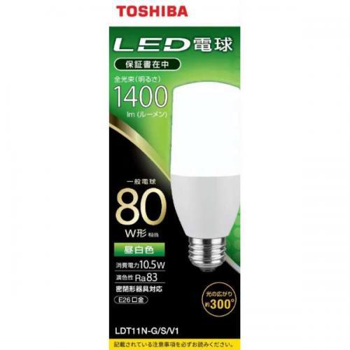 東芝 TOSHIBA LED電球 一般電球形 1400lm(昼白色相当)LDT11N-G/S/V1 〈LDT11NGSV1〉｜denkichiweb