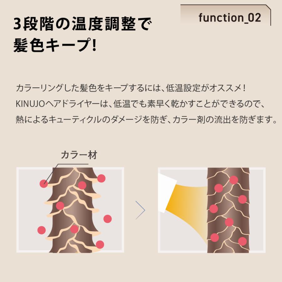 KINUJO（絹女） KINUJO Hair Dryer キヌージョ ヘアドライヤー ペール