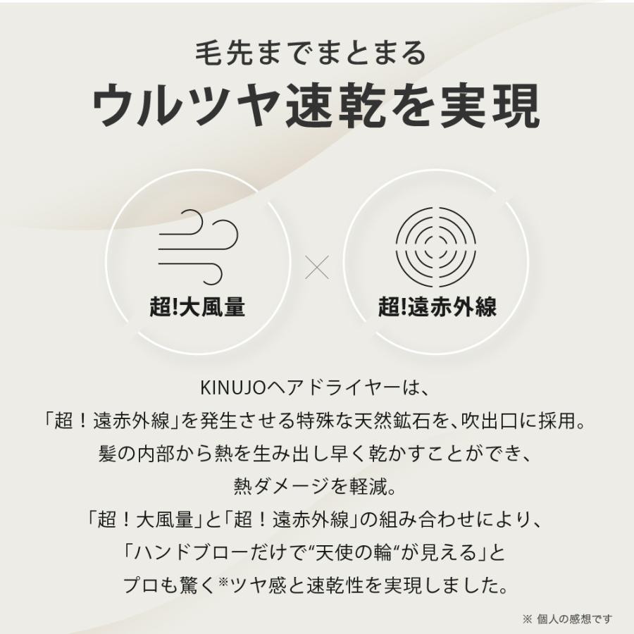 KINUJO Hair Dryer 絹女 キヌージョ ヘアドライヤー ペールブルー 〈KH203〉｜denkichiweb｜17