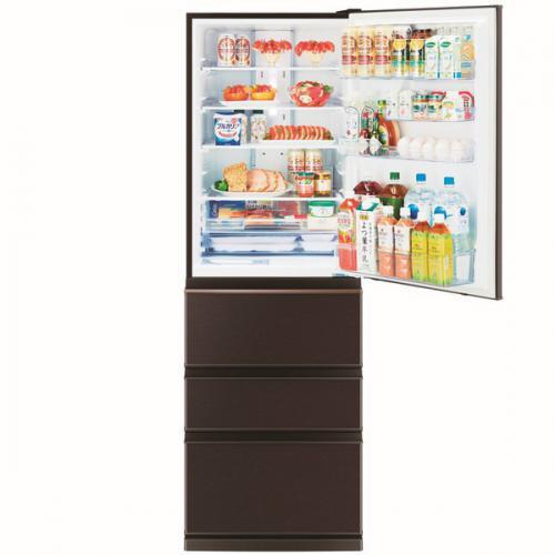 三菱 MITSUBISHI 4ドア冷蔵庫 403L 右開き ダークブラウン MR-N40H-T 