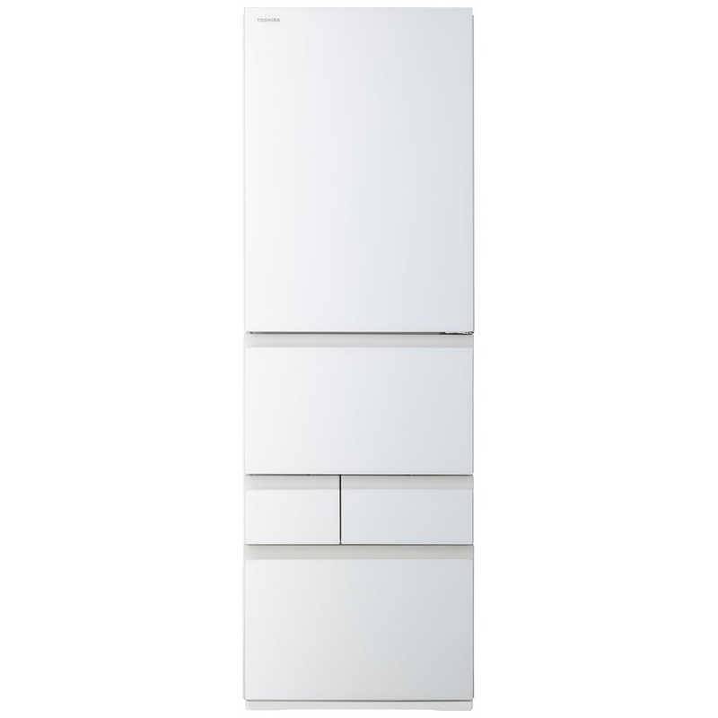 TOSHIBA 411L 5ドア冷蔵庫 GR-T41GXK(EW) 2022年製 TOSHIBA（東芝） 冷蔵庫 5ドア 411L 右開き VEGETA ベジータ GXK