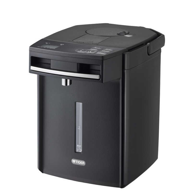 TIGER 電気ケトル 蒸気レスVE電気まほうびん とく子さん PIM-H220-KE [アーバンブラック]の商品画像（Yahoo!ショッピング）