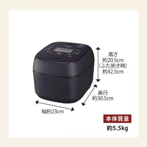 象印（ZOJIRUSHI） 圧力IH炊飯ジャー 鉄器コート黒まる厚釜 4合炊き