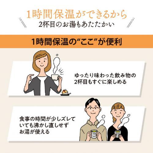 象印（ZOJIRUSHI） 電気ケトル 1.0L ペールホワイト CK-KA10-WM