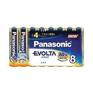 Panasonic 乾電池エボルタ単4形8本パック LR03EJ 8SW パナソニック 〈LR03EJ8SW〉