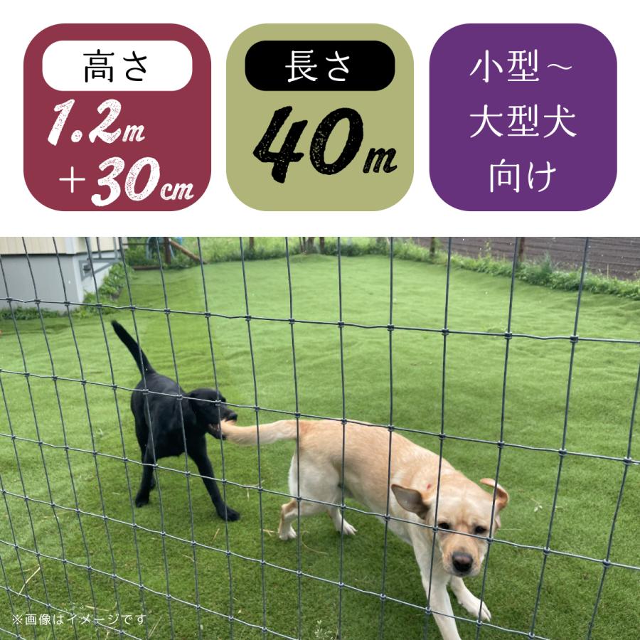 小型犬〜中型犬〜大型犬向け）ドッグランフェンスセット 高さ1.2