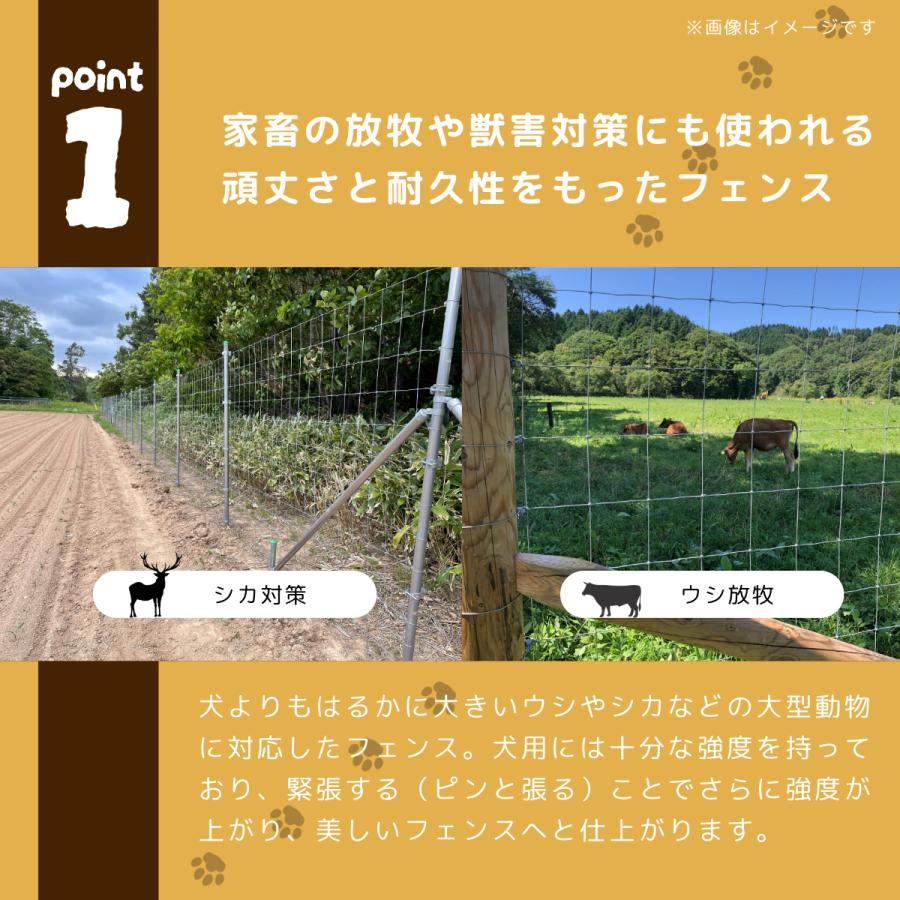 小型犬〜中型犬〜大型犬向け）ドッグランフェンスセット 高さ1.2m