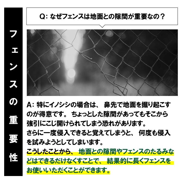 ネット フェンス 【掘り返し防止・補修フェンス50mセット 】地際 地面 