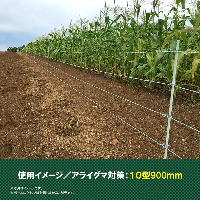 電気柵 電気さく 支柱 【グラファイポール10型(900mm)10本束】 ポール