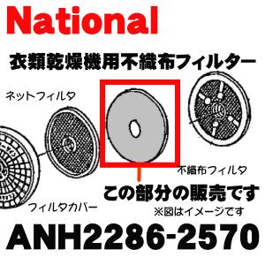 【在庫あり！】 ANH2286-2570 パナソニック 衣類乾燥機 用の 不織布フィルター ★1枚 Panasonic 本製品の直径：21.5ｃｍ穴の直径5ｃｍ｜denkiti｜02