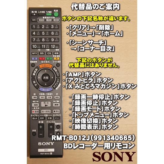 【在庫あり！】 RMT-B015N ソニー BDレコーダー 用の リモコン ★ SONY｜denkiti｜03